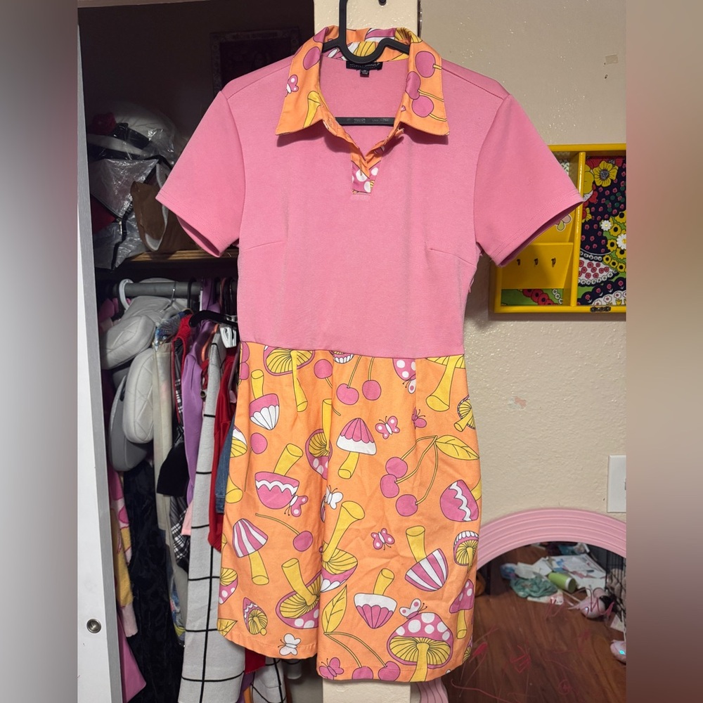 Smak Parlour mushroom mini dress. - Picture 4 of 8